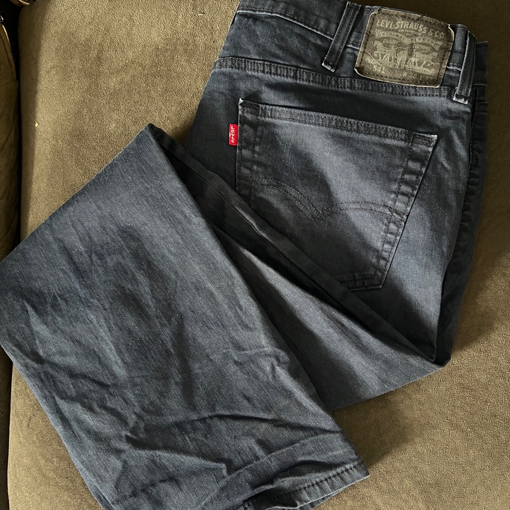 Levi's Men's Dark Blue 541 Straight Jeans